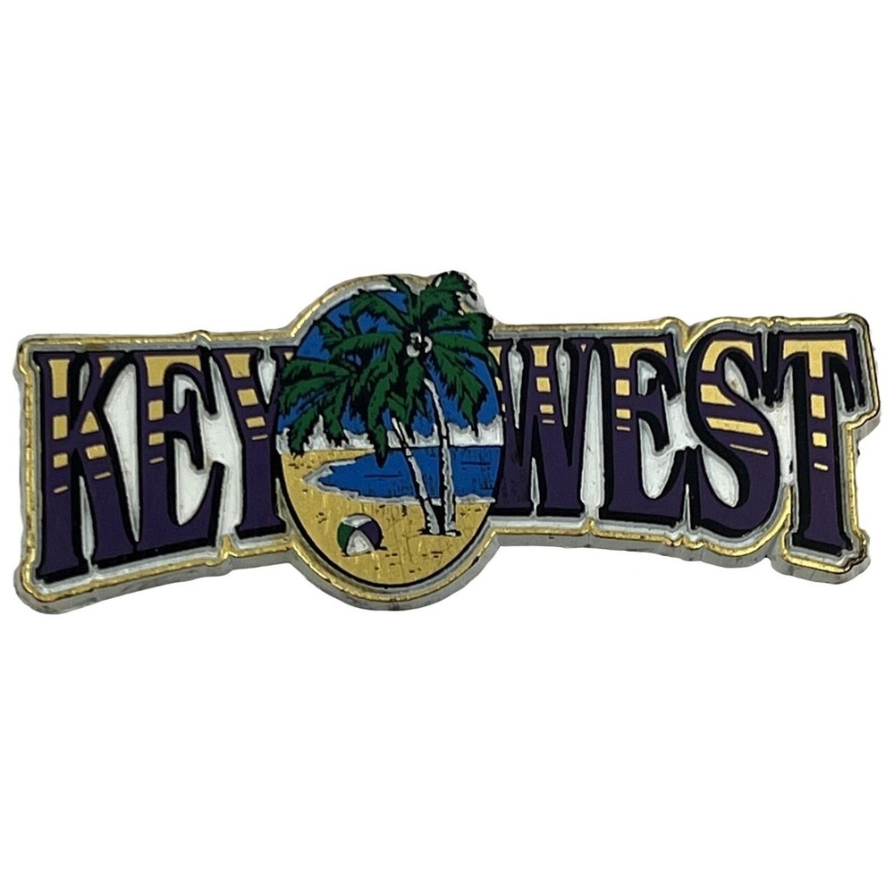 Key West‎ Beach Scene Fridge Magnet With Palm Trees And Ocean View